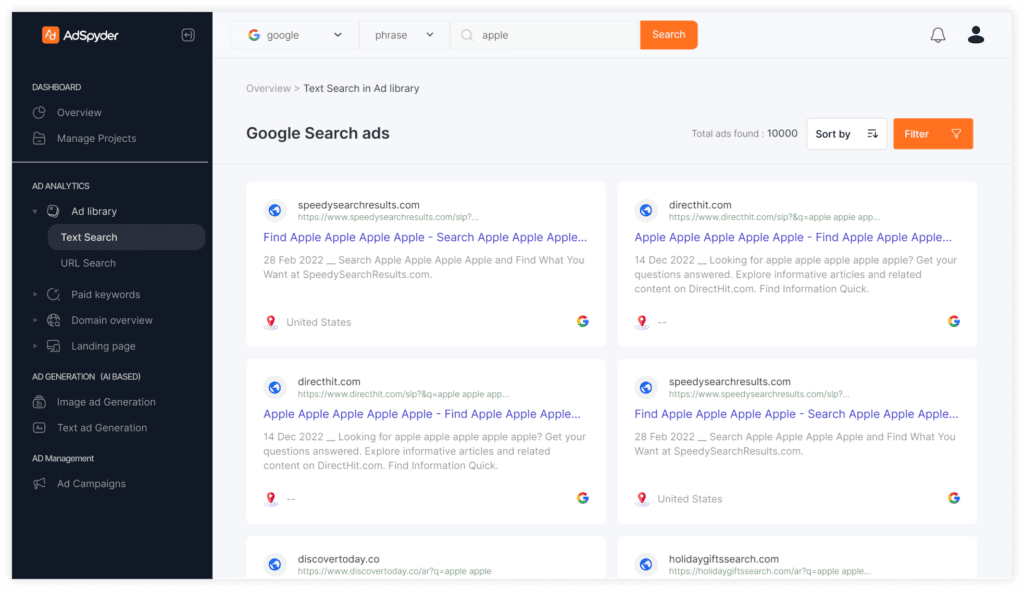 Ad Library Access